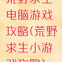 荒野求生电脑游戏攻略(荒野求生小游戏攻略)