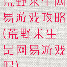 荒野求生网易游戏攻略(荒野求生是网易游戏吗)