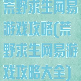 荒野求生网易游戏攻略(荒野求生网易游戏攻略大全)
