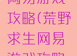 荒野求生网易游戏攻略(荒野求生网易游戏攻略视频)