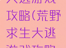 荒野求生大逃游戏攻略(荒野求生大逃游戏攻略视频)