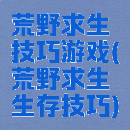 荒野求生技巧游戏(荒野求生生存技巧)