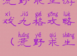 荒野求生游戏九格攻略(荒野求生9)