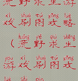 荒野求生游戏刷图攻略(荒野求生游戏刷图攻略视频)