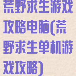 荒野求生游戏攻略电脑(荒野求生单机游戏攻略)