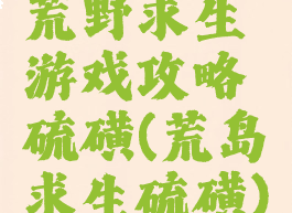 荒野求生游戏攻略硫磺(荒岛求生硫磺)