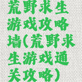 荒野求生游戏攻略墙(荒野求生游戏通关攻略)