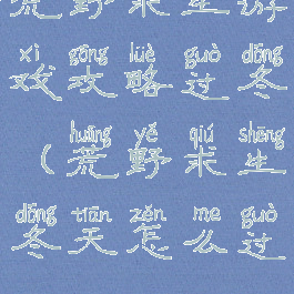 荒野求生游戏攻略过冬(荒野求生冬天怎么过)