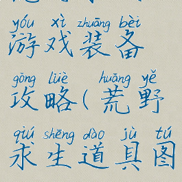 荒野求生游戏装备攻略(荒野求生道具图鉴)