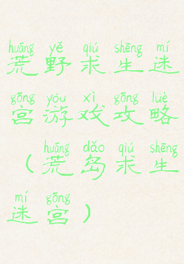 荒野求生迷宫游戏攻略(荒岛求生迷宫)