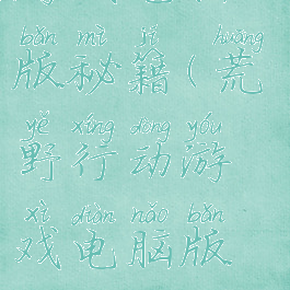 荒野行动游戏电脑版秘籍(荒野行动游戏电脑版秘籍怎么用)