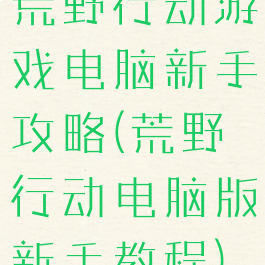 荒野行动游戏电脑新手攻略(荒野行动电脑版新手教程)