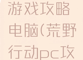 荒野行动游戏攻略电脑(荒野行动pc攻略秘籍)