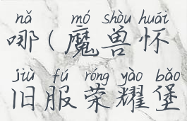 荣耀堡急救训练师在哪(魔兽怀旧服荣耀堡急救训练师在哪)