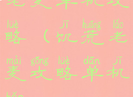 老麦单机攻略(饥荒老麦攻略单机版)