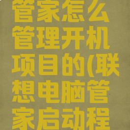 联想电脑管家怎么管理开机项目的(联想电脑管家启动程序在哪)