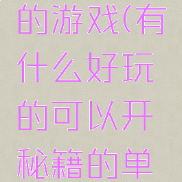 能开秘籍的游戏(有什么好玩的可以开秘籍的单机游戏)