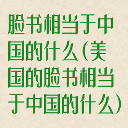 脸书相当于中国的什么(美国的脸书相当于中国的什么)