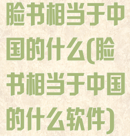 脸书相当于中国的什么(脸书相当于中国的什么软件)