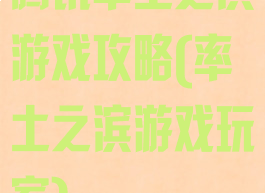 腾讯率土之滨游戏攻略(率土之滨游戏玩家)