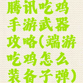 腾讯吃鸡手游武器攻略(端游吃鸡怎么装备子弹)