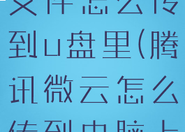 腾讯微云的文件怎么传到u盘里(腾讯微云怎么传到电脑上)