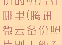 腾讯微云备份的照片在哪里(腾讯微云备份照片别人能看到吗)