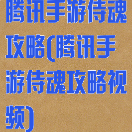 腾讯手游侍魂攻略(腾讯手游侍魂攻略视频)