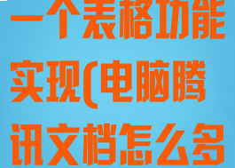 腾讯文档怎么多人在线编辑一个表格功能实现(电脑腾讯文档怎么多人在线编辑一个表格)