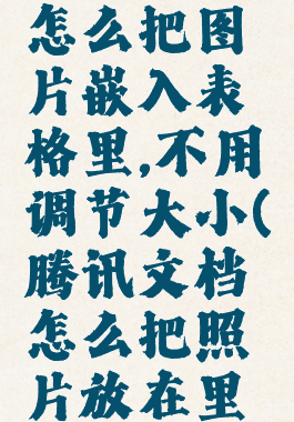 腾讯文档怎么把图片嵌入表格里,不用调节大小(腾讯文档怎么把照片放在里面)