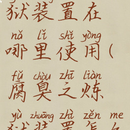 腐臭之炼狱装置在哪里使用(腐臭之炼狱装置怎么用)