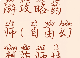 自由幻想手游攻略药师(自由幻想药师技能配置)