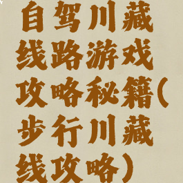 自驾川藏线路游戏攻略秘籍(步行川藏线攻略)