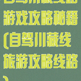 自驾川藏线路游戏攻略秘籍(自驾川藏线旅游攻略线路)