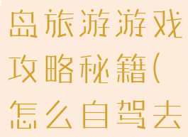 自驾游东极岛旅游游戏攻略秘籍(怎么自驾去东极岛)