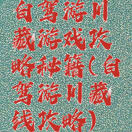 自驾游川藏游戏攻略秘籍(自驾游川藏线攻略)