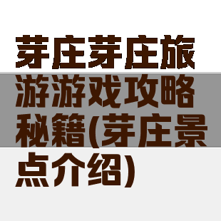 芽庄芽庄旅游游戏攻略秘籍(芽庄景点介绍)