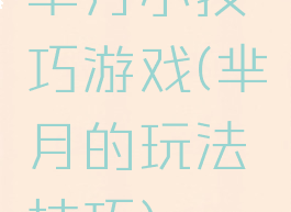 芈月小技巧游戏(芈月的玩法技巧)