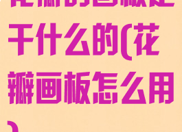花瓣的画板是干什么的(花瓣画板怎么用)