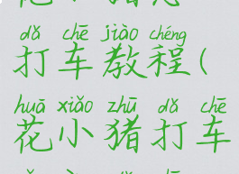 花小猪怎么打车教程(花小猪打车怎样打车)