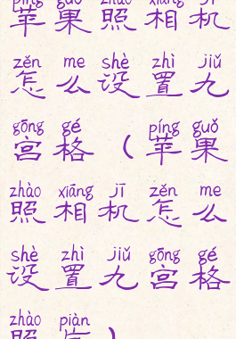 苹果照相机怎么设置九宫格(苹果照相机怎么设置九宫格照片)