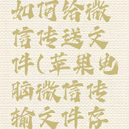 苹果电脑如何给微信传送文件(苹果电脑微信传输文件存哪了)