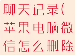 苹果电脑微信怎么删除聊天记录(苹果电脑微信怎么删除聊天记录内容)