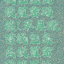 苹果微信钱包怎么设置密码锁(苹果微信钱包怎么设置密码锁不让别人看)