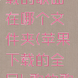苹果手机全民k歌下载的歌曲在哪个文件夹(苹果下载的全民k歌的歌在哪个文件夹)
