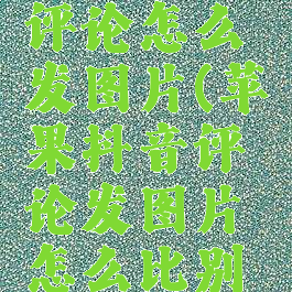 苹果抖音评论怎么发图片(苹果抖音评论发图片怎么比别人小)