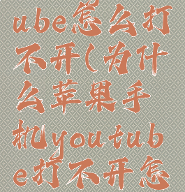 苹果youtube怎么打不开(为什么苹果手机youtube打不开怎么办)