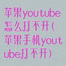 苹果youtube怎么打不开(苹果手机youtube打不开)