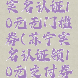 苏宁易购实名认证10元无门槛券(苏宁实名认证领10元支付券怎么用)