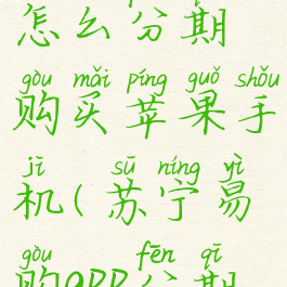 苏宁易购怎么分期购买苹果手机(苏宁易购app分期在哪里)